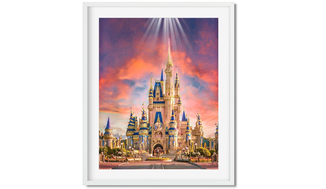 24x18 or 36x24 BRAND NEW: Walt Disney World 50th Anniversary Castle ...