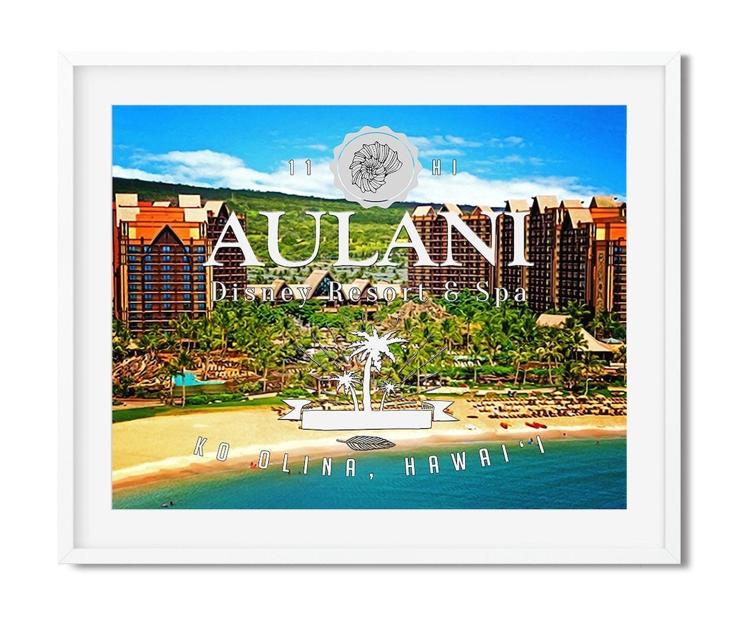 Disney Aulani Resort Art Print, Aulani Hawaii Home Decor, Disney Aulani ...