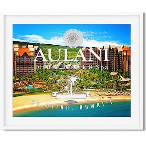 Disney Aulani Resort Art Print, Aulani Hawaii Home Decor, Disney Aulani ...