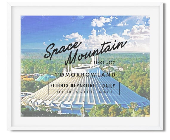 Space Mountain Wall Art Disney Home Decor World