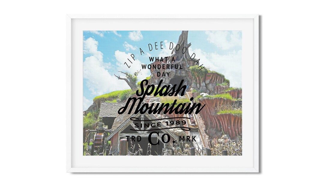 Disney Splash Mountain Art Print, Disney Home Art, Print for Disney