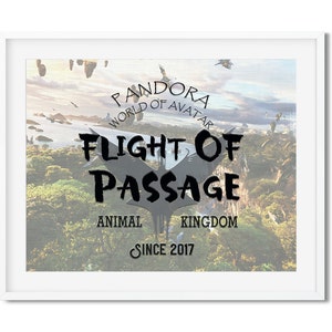Disney Animal Kingdom Pandora Flight of Passage Attraction Art Print, Disney Home Art, Print for Disney Lovers, Disney Park Art, Home Decor