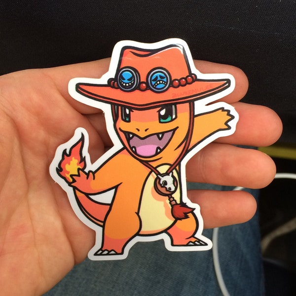 Fire Fist Charmander Sticker Vinyl Pokemon One Piece