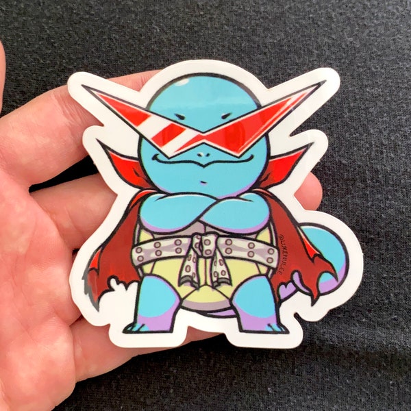 Kamina Squirtle Sticker Vinyl Pokemon Gurren Lagann