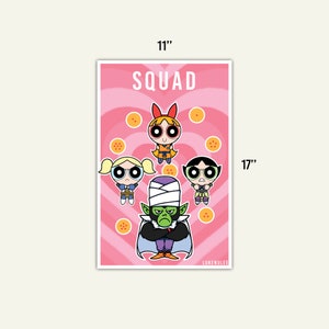 DBZ Power Puff Girls Squad Print