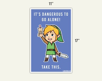 Link with his boba milk tea Print