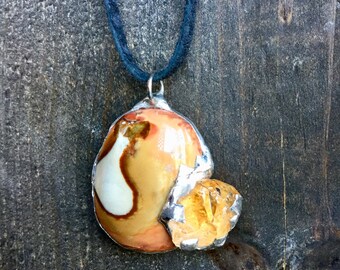 Jasper and Citrine Crystal Pendant Necklace