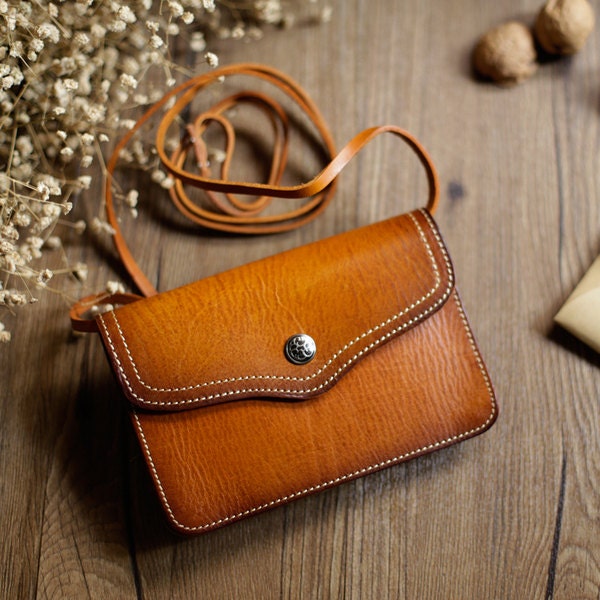 Vintage leather bag women, leather clutch, handmade leather bag, leather crossbody clutch