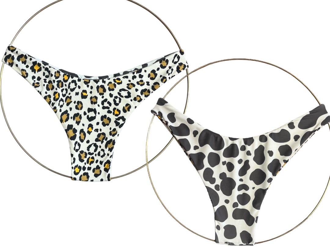 Small Reversible Animal Print Low Rise Bottoms - Etsy