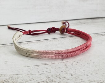 Silk cord bracelet