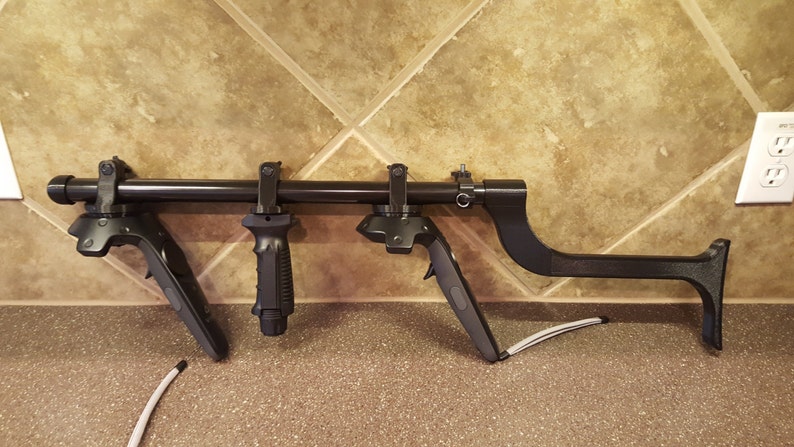 HTC Vive Dual Controller Rifle Stock Top Mount 3d