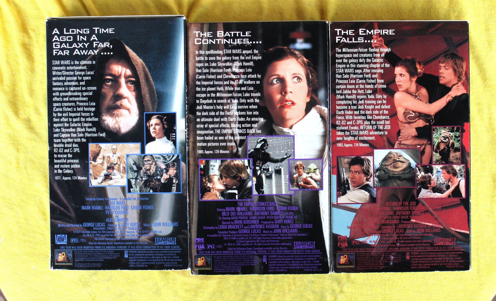 star wars trilogy vhs box set 1995