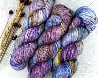 Aran Weight  | Pegasus Glitter | Hand Dyed Yarn | Superwash Merino Wool
