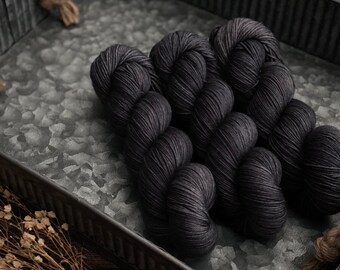 Biscotti DK Weight | 85% SW Merino Wool/15 Nylon | Gothic Smoke | Hand Dyed Yarn | Superwash