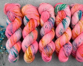 Biscotti DK Weight | 85% SW Merino Wool/15 Nylon | Pinkamena Diane | Pinkie Pie Collection | Hand Dyed Yarn | Superwash