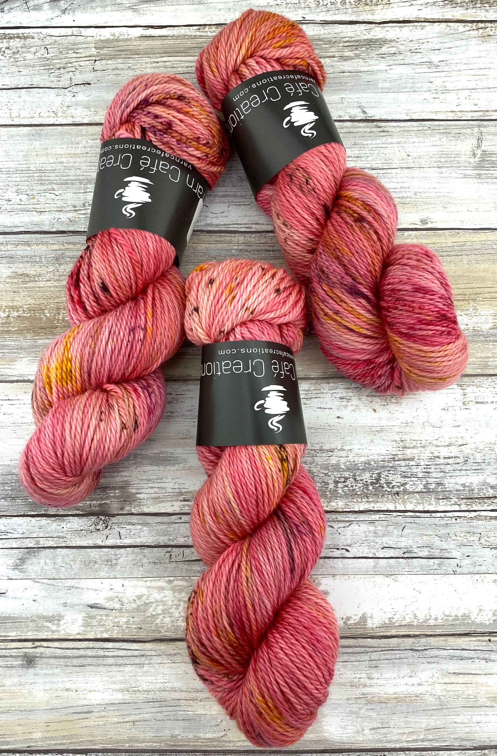 Aran Weight Honeycrisp Hand Dyed Yarn Superwash Merino Wool