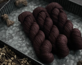 Biscotti Sock | 85/15 SW Merino/Wool Sock Weight| Mousse | Hand Dyed Yarn | Superwash wool