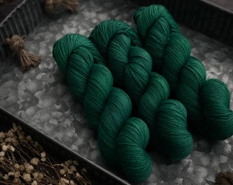 Biscotti Sock | 85/15 SW Merino/Wool Sock Weight| Green Tea | Hand Dyed Yarn | Superwash wool