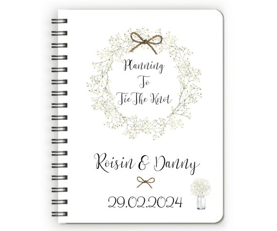 Wedding Journal, Bridal Planner, Bride to Be Gift, Engagement Gift, Wedding Planning Notebook, Wedding Notes, Bridal Journal, Personalised