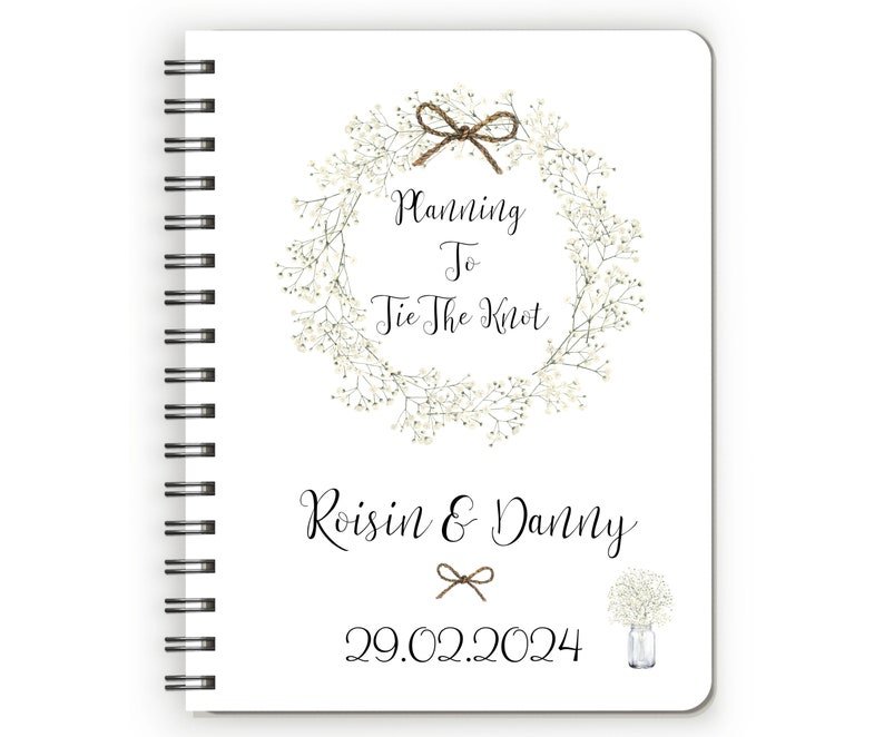 Wedding Journal, Bridal Planner, Bride to Be Gift, Engagement Gift, Wedding Planning Notebook, Wedding Notes, Bridal Journal, Personalised image 5