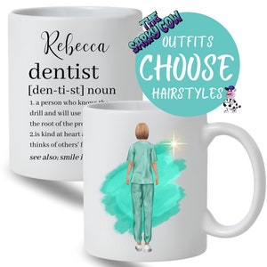 Personalised Dentist Gift for Women, Dentist Mug Personalised, Graduation Gift for Dentist, Birthday Gift for Dentist, Thank You Gift