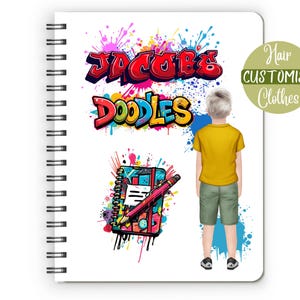 Personalised gifts for boys stationery set, Kids planner, Personalised coloured pencils, Personalised kids notebook, childrens notebook Notebook