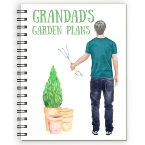 Grandad Gardening Gift for Grandad Gardening Gifts, Gardening Presents, Garden Notebook, Grandad Birthday Gift, Gift for Dad Personalised UK