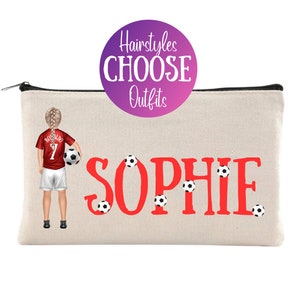 Kids Pencil Case, Football Pencil Case Football Gifts, Pencil Case for Girls, Birthday Gift for Girls, Back to School Pencil Case Kids