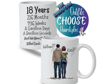 18th Wedding Anniversary Gift for Him, 18th Anniversary Gift for her, 18 Years Anniversary Gift for Year Anniversary Gift, Anniversary Mug