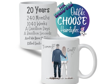 20th Wedding Anniversary Gift for Him, 20th Anniversary Gift for her, 20 Years Anniversary Gift for Year Anniversary Gift, Anniversary Mug