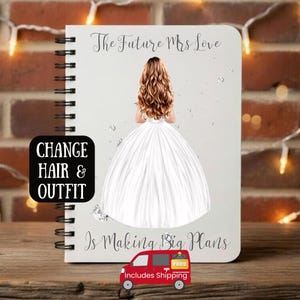 Personalised wedding planner personalised, bridal planning book, journal wedding, bride planner, wedding notebook, bridal planner, custom Notebook