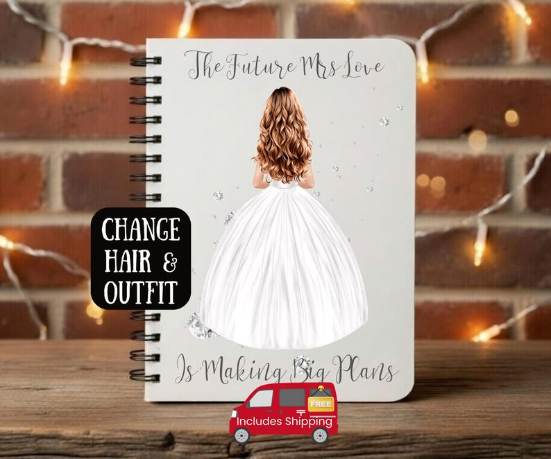 Personalised wedding planner personalised, bridal planning book, journal wedding, bride planner, wedding notebook, bridal planner, custom Notebook