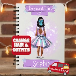 Personalised gifts for girls stationery set, Kids planner, Personalised coloured pencils, Personalised kids notebook, childrens notebook
