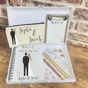 Personalised wedding planner personalised, bridal planning book, journal wedding, bride planner, wedding notebook, bridal planner, custom The Full Monty