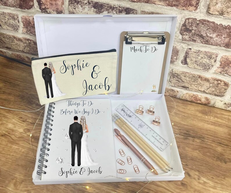 Personalised wedding planner personalised, bridal planning book, journal wedding, bride planner, wedding notebook, bridal planner, custom The Full Monty