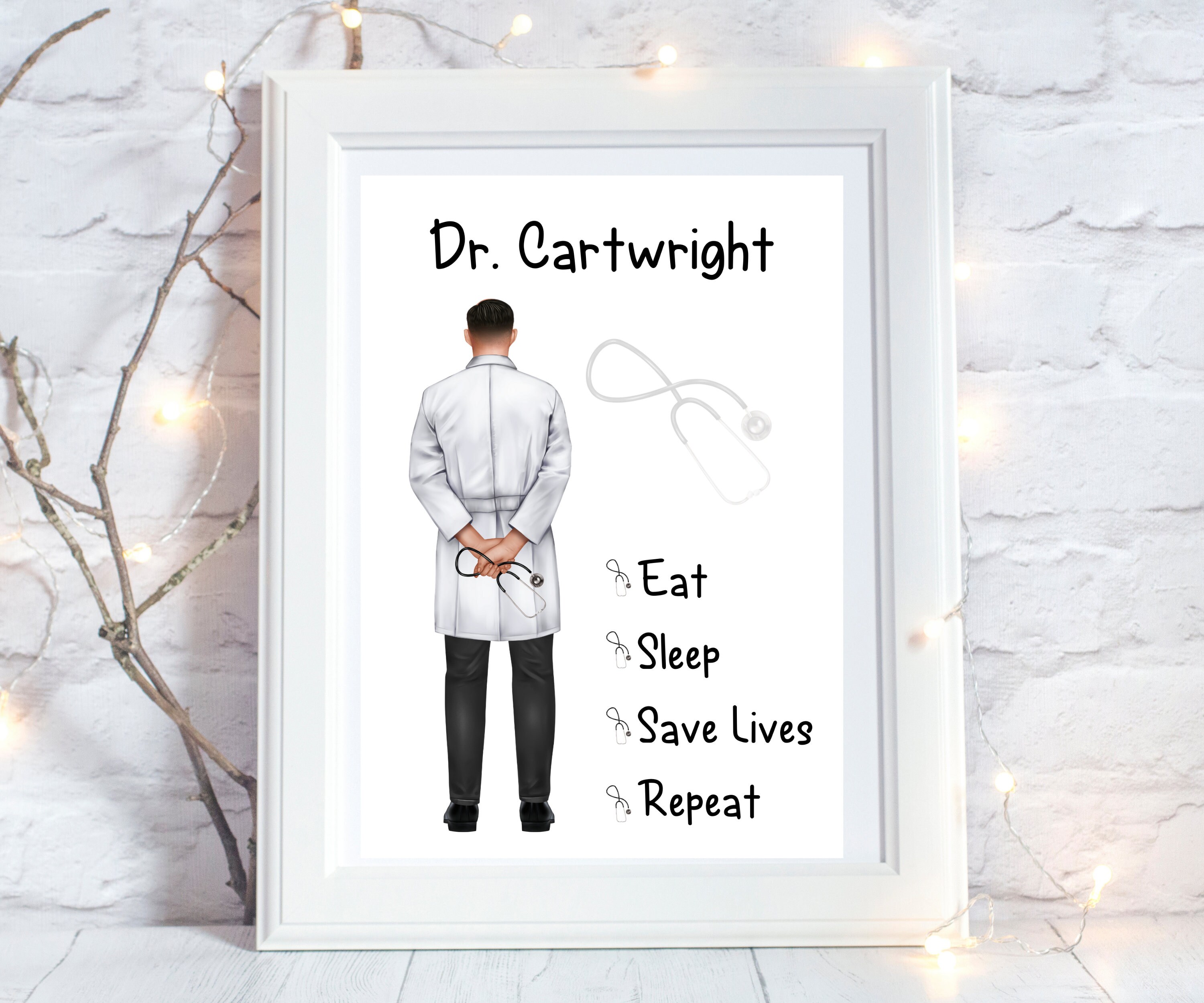 Funny Doctor Gifts for Men Personalised Doctor Print Etsy UK