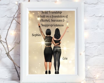 30th Birthday Gift for Her, Birthday Present for Friend Present, Present for Friend, Best Friend Print, Friendship Gift for Women Uk