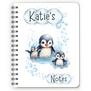 Penguin Gifts, Penguin Notebook, Penguin Journal, Penguin Themed Gifts, Penguin Lovers Gift, Penguin Notepad, Birthday Gift for Girls, UK