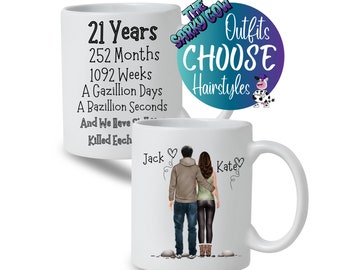 21st Wedding Anniversary Gift for Him, 21st Anniversary Gift for her, 21 Years Anniversary Gift for Year Anniversary Gift, Anniversary Mug