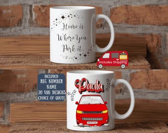 Campervan Mug, Camping Mug, Mug,  Campervan Accessories, Gifts, Campervan Gifts, Personalised Campervan Mug, Campervan Presents, Generic Van