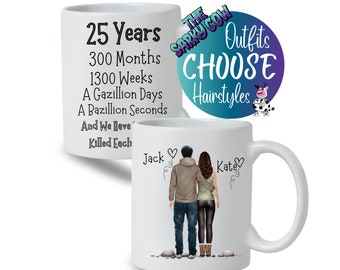 25th Wedding Anniversary Gift for Her, 25th Anniversary Gift for him, 25 Years Anniversary Gift for Year Anniversary Gift, Anniversary Mug