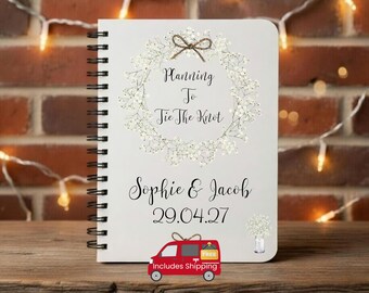 Wedding Journal, Bridal Planner, Bride to Be Gift, Engagement Gift, Wedding Planning Notebook, Wedding Notes, Bridal Journal, Personalised