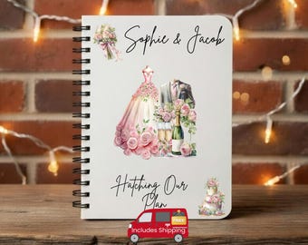 Wedding Planning Notebook, Wedding Journal, Bridal Journal, Bride to Be Gift, Bride to Be Planner, Bridal Planner Book, Pink Wedding