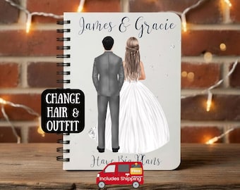 Personalised wedding planner personalised, bridal planning book, journal wedding, bride planner, wedding notebook, bridal planner, custom