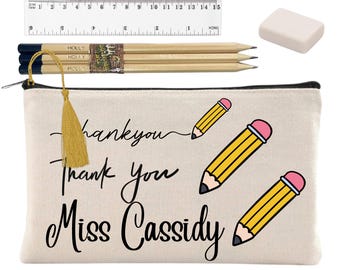 Teacher Thank You Gifts, Pencil Case for teacher, End of Term Teacher Thank You Presents, Teaching Assistant Thank, Nursery Teacher