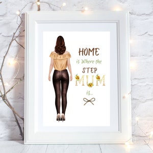 Step Mum Mothers Day Gift, Step Mum Presents, Birthday Gifts for Step Mum, Step Mum Print, Step Mum Birthday Gift Step Mum gift Personalised