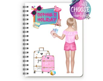 Holiday Journal, Kids Travel Journal, Holiday Notebook, Summer Journal Children, Summer Journal For Kids Holiday Diary Kids Vacation Journal