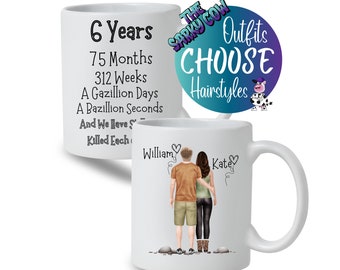 6 Years Anniversary, Personalised Anniversary Gift for Year, 6th Wedding Anniversary Gift, 6th Anniversary Gift for Him, Sixth Anniversary