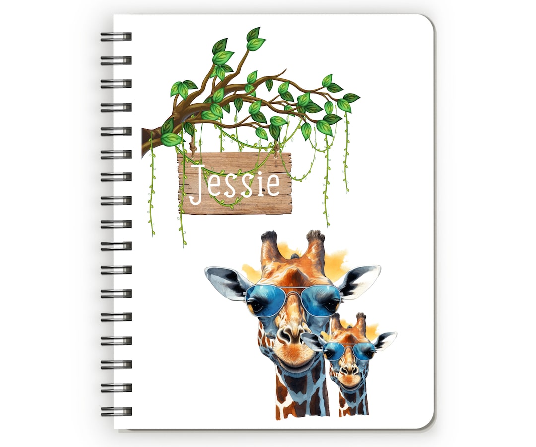 Giraffe Gift, Giraffe Notebook, Giraffe Notepad, Giraffe Birthday Gifts ...