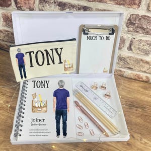 Woodworker gift, funny carpenter gift for carpenter, joiner gift, personalised notebook for men, notebook for him, notebook spiral and blank Full Monty-All Items